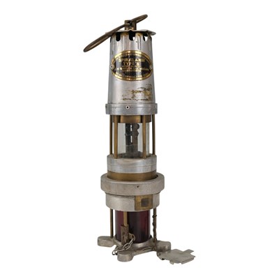 Lot 630 - A Spiralarm Type 'S' miner's safety lamp, by J....