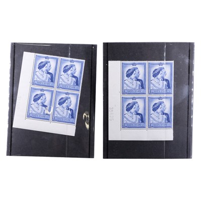 Lot 453 - Two blocks of four 1948 George VI and Queen...