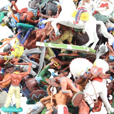 Lot 673 - A group of Britains and other plastic Cowboys...