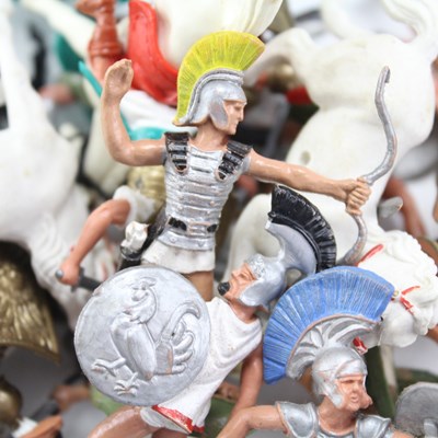 Lot 675 - A group of Britains and other plastic...