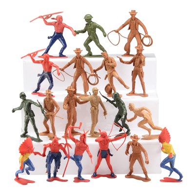 Lot 676 - A group of Marx plastic toy soldiers,...
