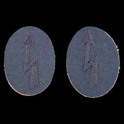 Lot 100 - Two German Third Reich army signals arm badges