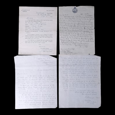 Lot 10 - A Great War Tank Corps casualty document group,...