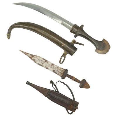 Lot 246 - A Moroccan koumya dagger, together with a...