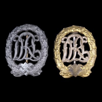 Lot 111 - Two German Third Reich DRL sports badges,...