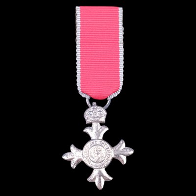 Lot 11 - A miniature OBE medal, that of Ronald Roe...