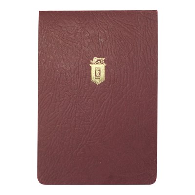 Lot 604 - A vintage Rolls-Royce notepad, 14 cm x 9.5 cm