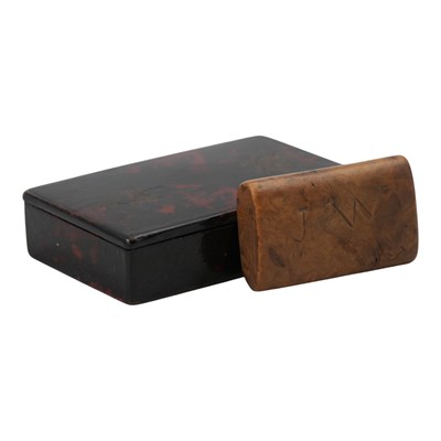 Lot 918 - 19th Century lacquered mache and burrwood...