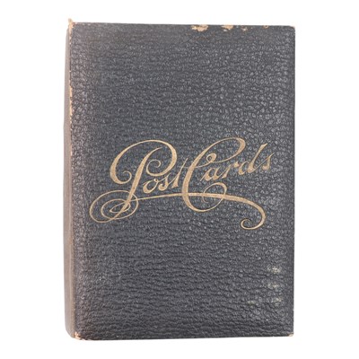 Lot 341 - A vintage postcard album, containing views of...