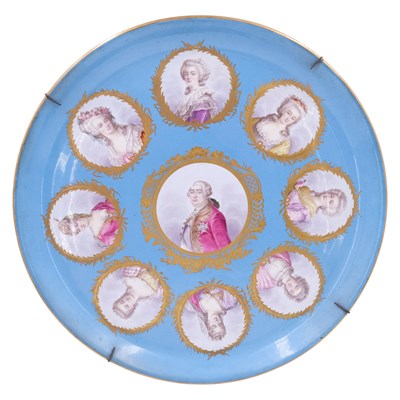 Lot 991 - A fine 19th Century Sevres porcelain charger,...
