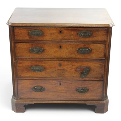 Lot 1593 - A George III mahogany chest of drawers, having...