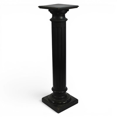 Lot 1608 - A Victorian ebonised columnar stand, 109 cm