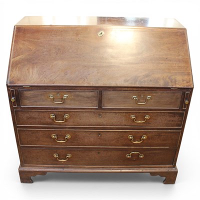 Lot 1617 - A George III mahogany fall-front bureau, 58 cm...