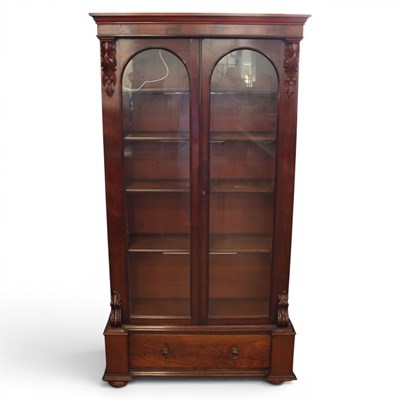 Lot 1619 - A Victorian glazed mahogany bookcase, 102 cm x...