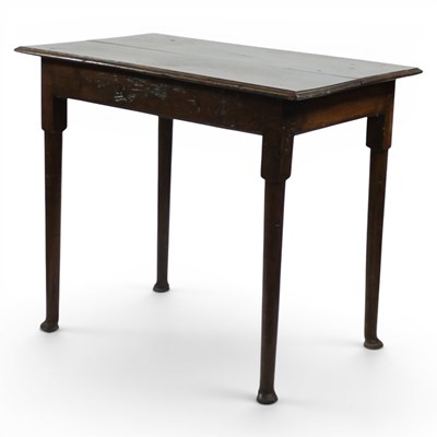 Lot 1624 - A George III oak side table, 82 cm x 51 cm x...