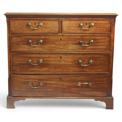 Lot 1625 - A George III mahogany chest of drawers, 98 cm...