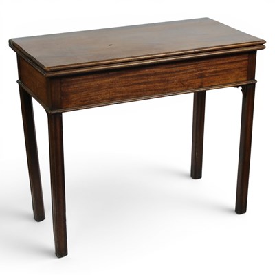 Lot 1628 - A George III mahogany turn-over-top tea...