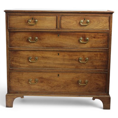 Lot 1629 - A George III mahogany chest of drawers, 100 cm...