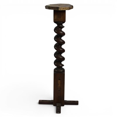 Lot 1631 - A twist-turned mahogany stand, 82 cm, (modified)