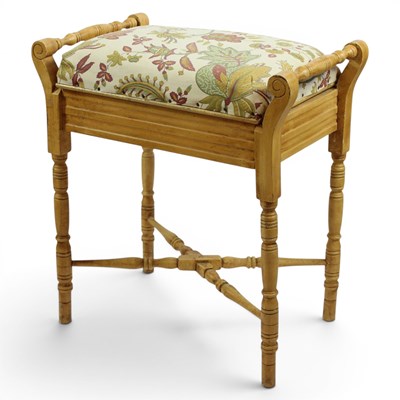 Lot 1646 - A late Victorian / early 20th Century music stool