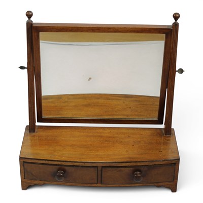 Lot 1574B - A George III ebony-strung mahogany swivel...