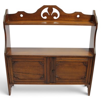 Lot 1654 - Late Victorian / early 20th Century wall shelf...