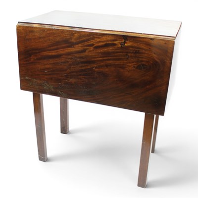Lot 1664 - A George III mahogany drop-leaf work table, 65...