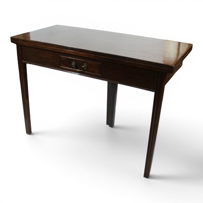 Lot 1668 - A Georgian mahogany turn-over-top tea table
