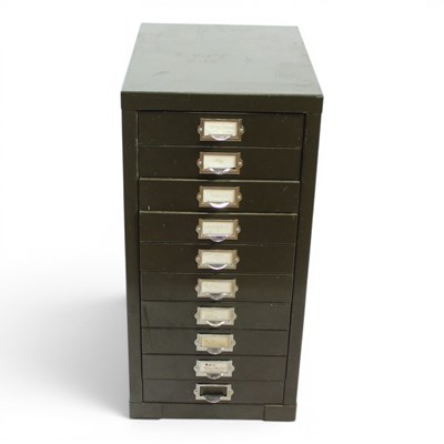 Lot 1694 - Vintage steel stationery drawers, 29 cm x 39...