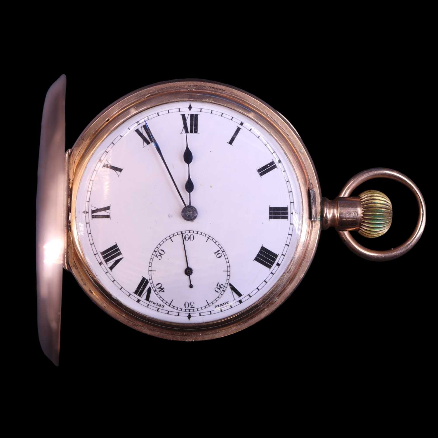 Lot 1018 - A 1920s Rolex 9 ct gold pocket watch, having a...